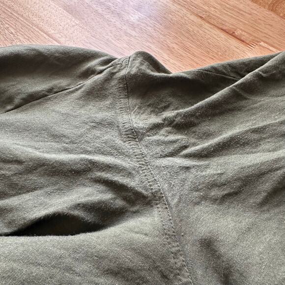 J.Jill Women's XL Linen‎ Stretch Wide Leg Ankle Pants Olive Green Classic Staple - Picture 5 of 9